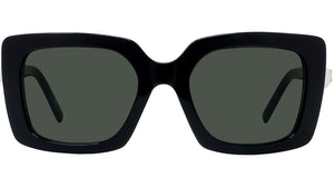 Pearl Black Square Sunglasses