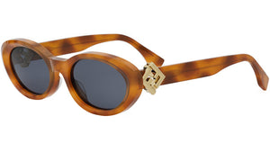 FF Diamonds Havana Cat Eye Sunglasses