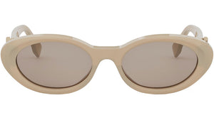 FF Diamonds Beige Cat Eye Sunglasses