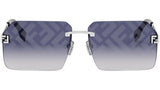 Fendi Sky Silver Rectangular Sunglasses