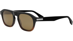 Fendi Essential Black Havana Geometric Sunglasses