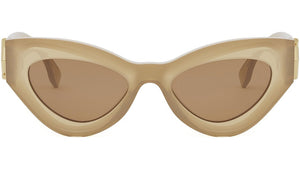 FF Diamonds Beige Cat Eye Sunglasses