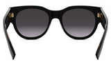 Baguette Black Round Sunglasses