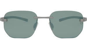 Flex Silver Geometric Sunglasses