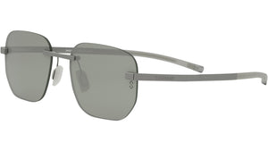 Flex Silver Geometric Sunglasses