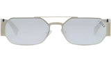 Fendi Cut Out Palladium Rectangular Sunglasses