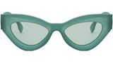 FF Diamonds Green Cat Eye Sunglasses