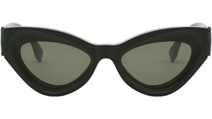 FF Diamonds Green Cat Eye Sunglasses