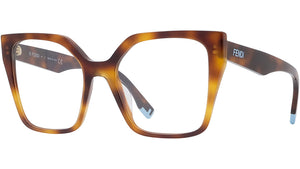 Fendi Way Havana Square Eyeglasses